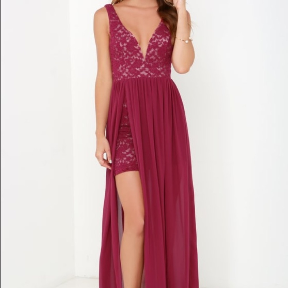Maxi maroon Lulu’s dress